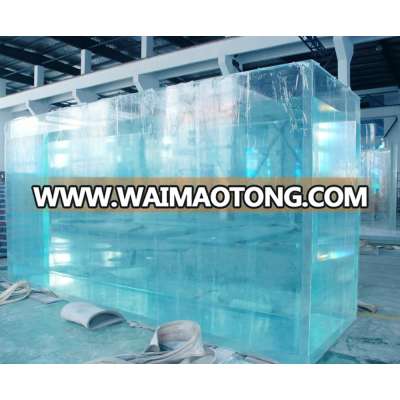 large rectangular acrylic aquarium tank