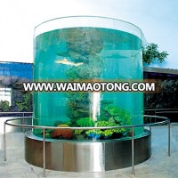 big and round acrylic aquarium